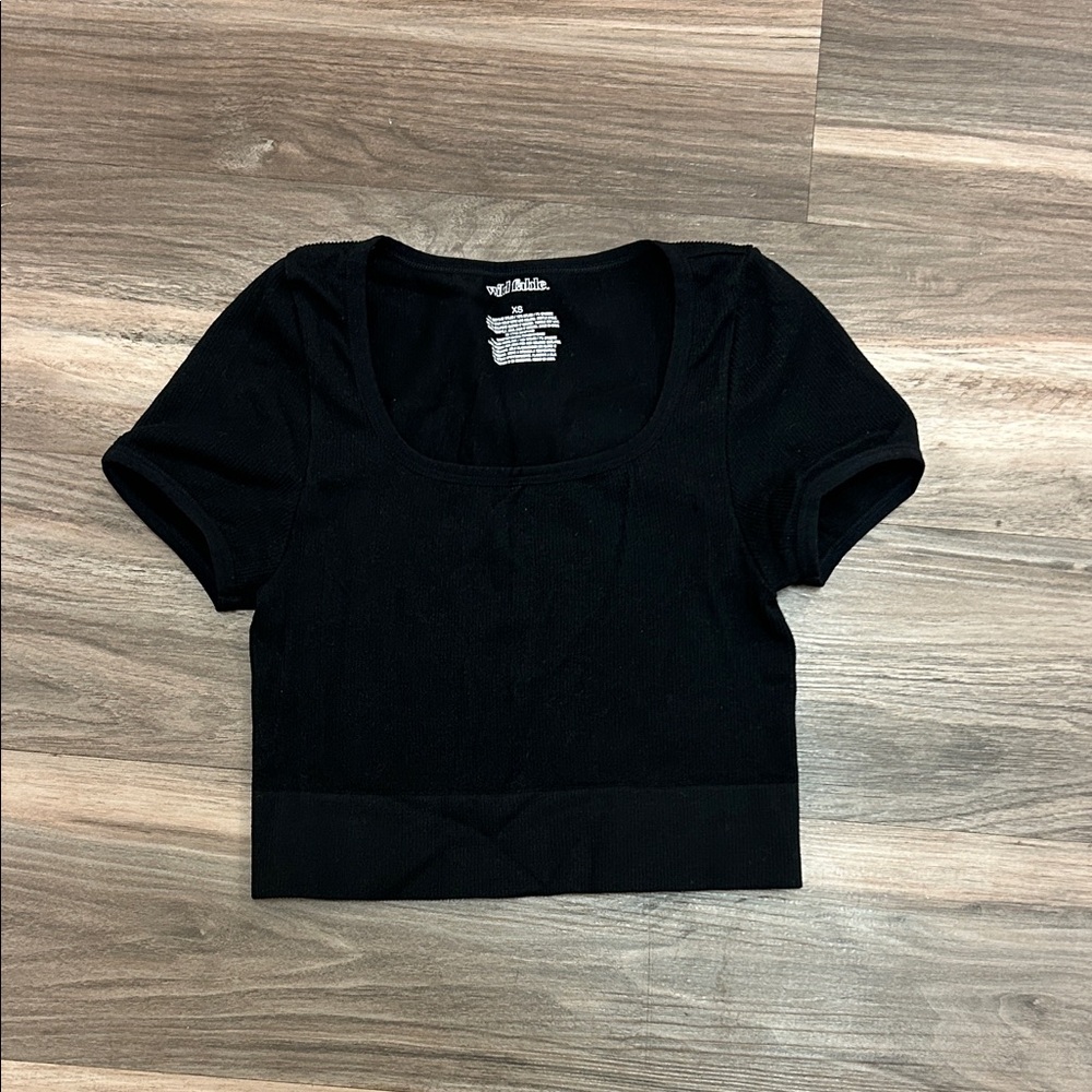 Wild Fable Classic Black Crop Top